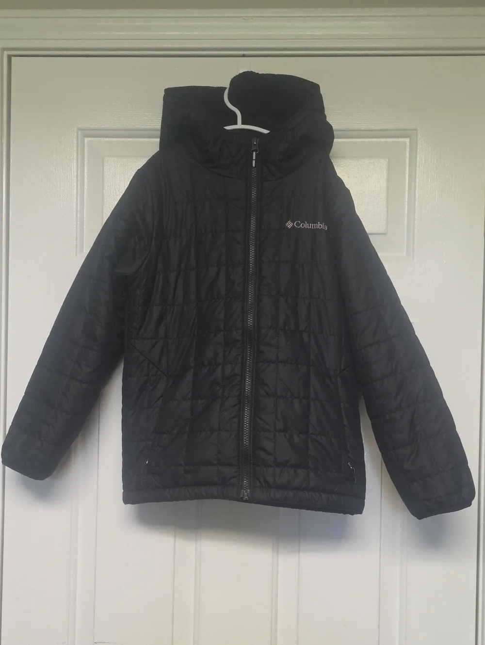 Columbia Black Quilted Kids Hooded Winter Jacket